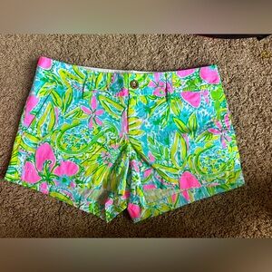 EUC Size 4 Lilly Pulitzer Coconut Jungle Walsh Shorts